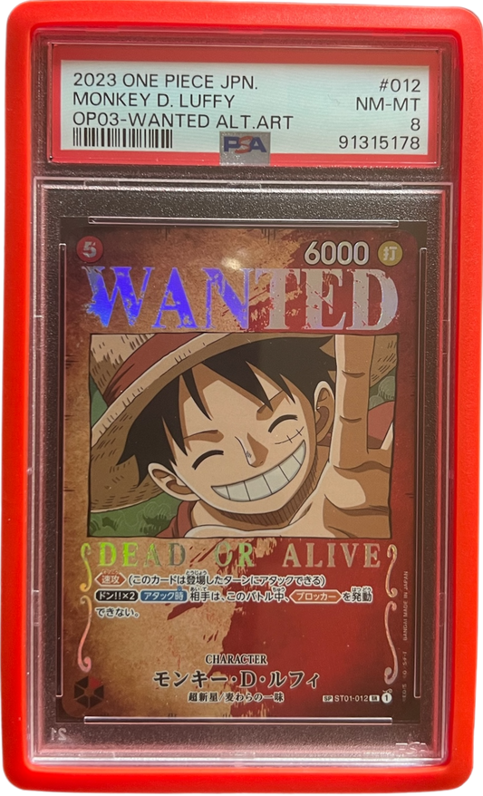 ONE PIECE CARD GAME ST01-012 SP CARD Parallel - PSA 8